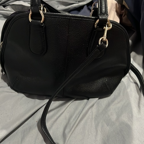 COACH Prince Street Satchel Large Size/Gold hardware/Black Leather - Picture 2 of 6